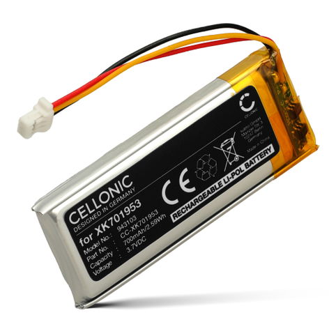 Akku Sena SRL2 kuulokkeisiin - XK701953 (3-PIN) (700 mAh, 3,7 V) tuotemerkiltä CELLONIC