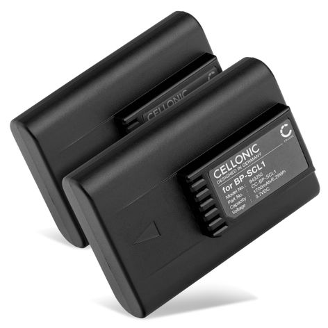 2x Akku kameraan Leica M8; M9-M; M9-P - BP-SCL1 (1700 mAh, 3,7 V) tuotemerkiltä CELLONIC