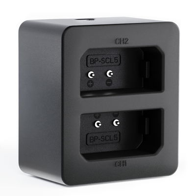 USB-kaksoislaturi (LC-SCL5) Leica M10, M10-P, M10-R-laitteille + 1m USB Kaapeli valmistajalta CELLONIC