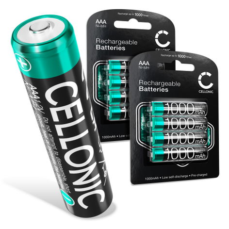 8x Vaihtoakku laitteelle Siemens Gigaset A170, C430, C620A, S850A GO, A116 AAA (1000 mAh, 1,2 V) tuotemerkiltä CELLONIC