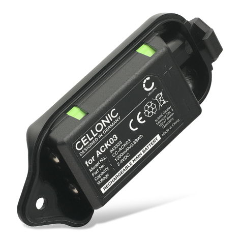 Akku 3M Peltor Lite‑Com kuulokkeisiin - ACK03 (1200 mAh, 2,4 V) tuotemerkiltä CELLONIC