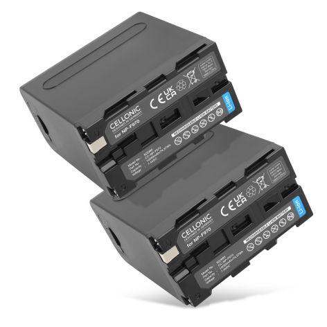 2x Akku kameraan Z Cam E2, E2 Cinematic Camera; Sony CCD-SC5 - NP-F930 NP-F950 NP-F960 NP-F970 XL-B2 XL-B3 (10050 mAh, 7,4 V) tuotemerkiltä CELLONIC