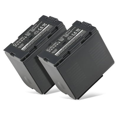 2x Akku kameraan Panasonic NV-GX7, AG-AC90, AG-DVX100, NV-DA1, NV-MX500, NV-DS60, NV-GS1 - CGA-D54 CGR-D120 -D220 (3300mAh, 7.4V) tuotemerkiltä CELLONIC