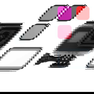 Waterproof Housing Kit for GoPro Hero 12/11/10/9 Black – Includes Touch Back Cover & 3 Color Filters from CELLONIC