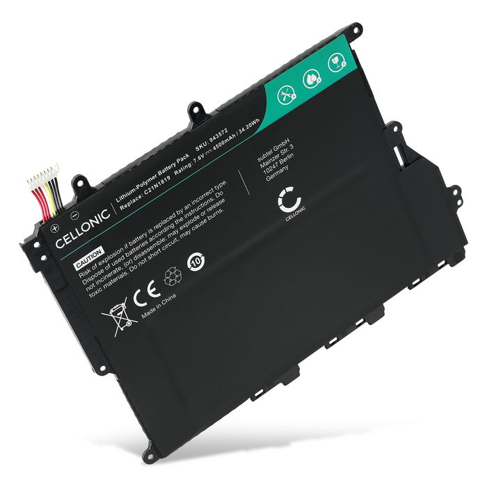 Akku ASUS X420F, X420U, VivoBook X420U, S420UA, X420F, X420FA ASUS C21N1819, 2ICP4/59/134, 0B200-03200000, C21N1819_1 C21N1819 (4500mAh, 7.6V) valmistajalta CELLONIC