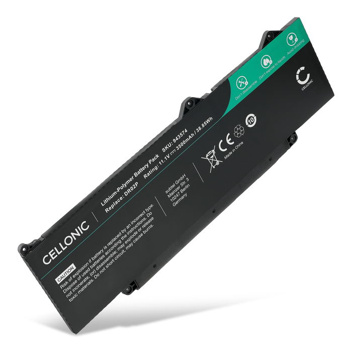 Akku tietokoneeseen Dell Latitude 7455, 5455, 14 7455, 14 5455, 15 5550 (DNDWT), DR02P, R73TC, 2X1V9, GTG7N - 11.1V 3500mAh tuotemerkiltä CELLONIC