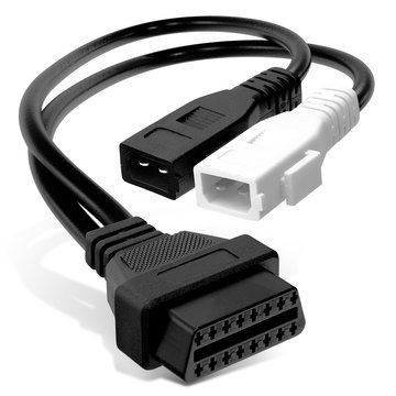 2x2 (2+2 pin) – 16-pin OBD2 adapterikaapeli Audi VW Seat – VAG diagnostiikkakaapeli, 30 cm CELLONIC