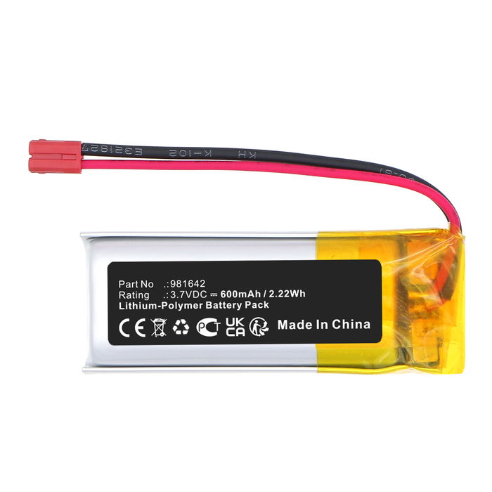 Akku Somfy 5121348B, Nina IO 1805251 Touch Display-Steuerung kodintekniikkaan - Litiumpolymeeri, 600mAh  tuotemerkiltä CELLONIC