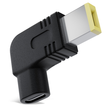 USB-C - DC 11 x 4,5 mm kannettavan tietokoneen laturisovitin, Lenovo Square Tip, ThinkPad- ja IdeaPad-kannettaville
